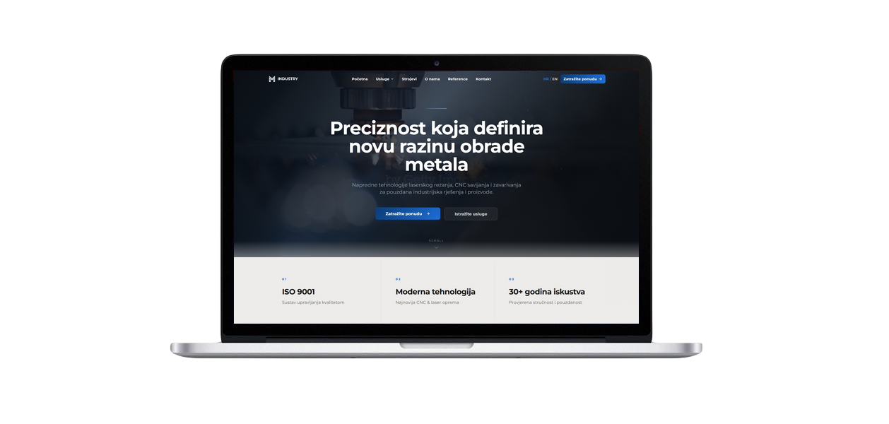CNC Lasersko rezanje - web stranica