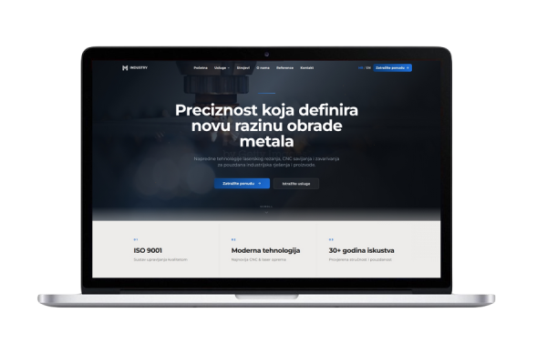 CNC Lasersko rezanje - web stranica