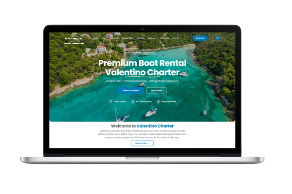 Valentino Charter web stranica